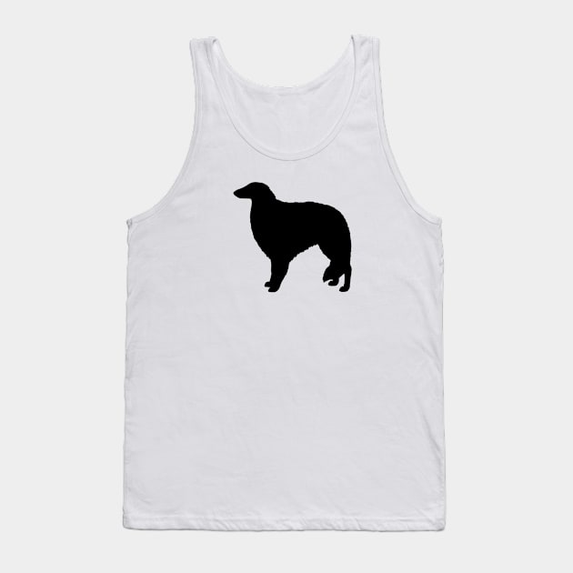 Borzoi Dog Breed Silhouette Tank Top by Coffee Squirrel